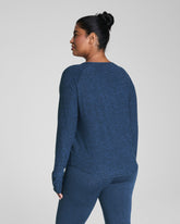 SPANX® SoftStretch Long Sleeve V-Neck Top | Timeless Navy / Dark Timeless Navy
